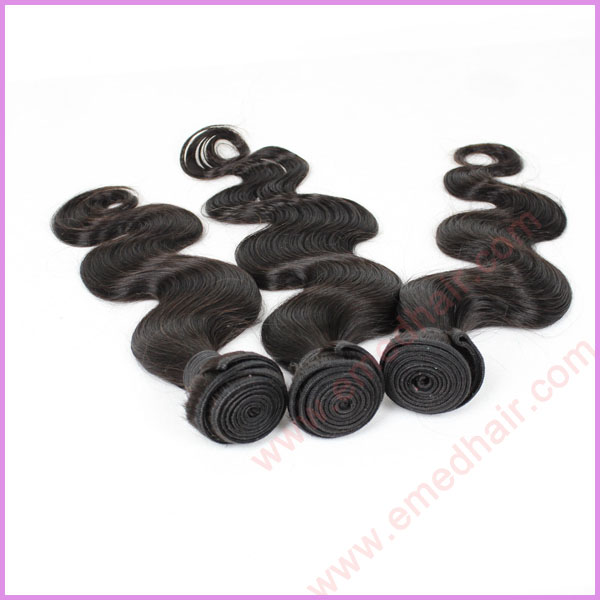 unprocessed virgin brazilian human hair body wave natural color